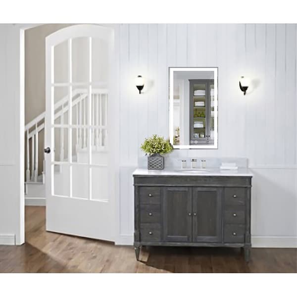 Ketcham Polished Edge Mirror with Frosted Glass Inset LED Mirror, 20 W, 100/240 VAC - 50/60 Hz. CRI >= 85 RAD-2030P - main